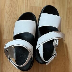 Dr. Martens White Platform Sandals